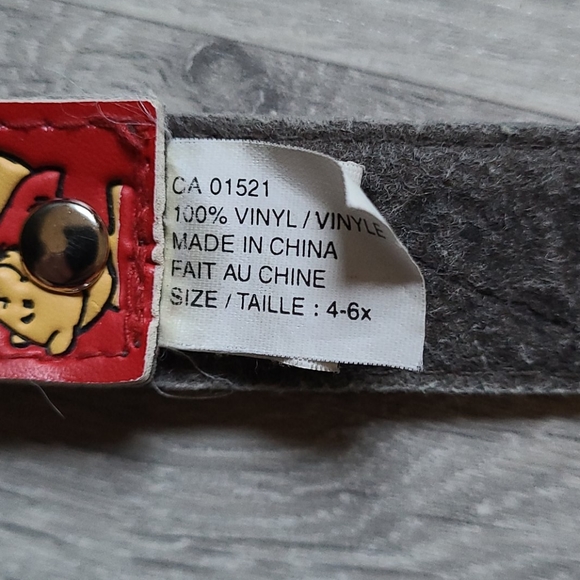 Vintage Kids Pooh Bear Vinyl Belt - Picture 5 of 5